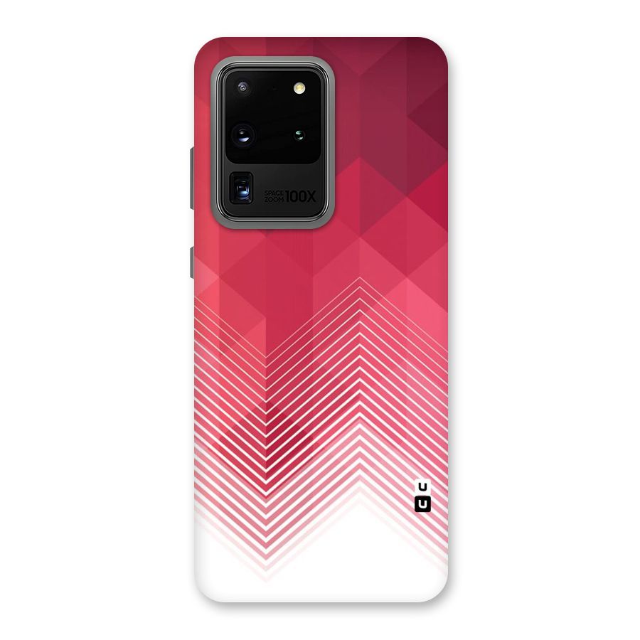 Red Chevron Abstract Back Case for Galaxy S20 Ultra