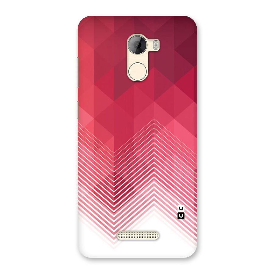 Red Chevron Abstract Back Case for Gionee A1 LIte