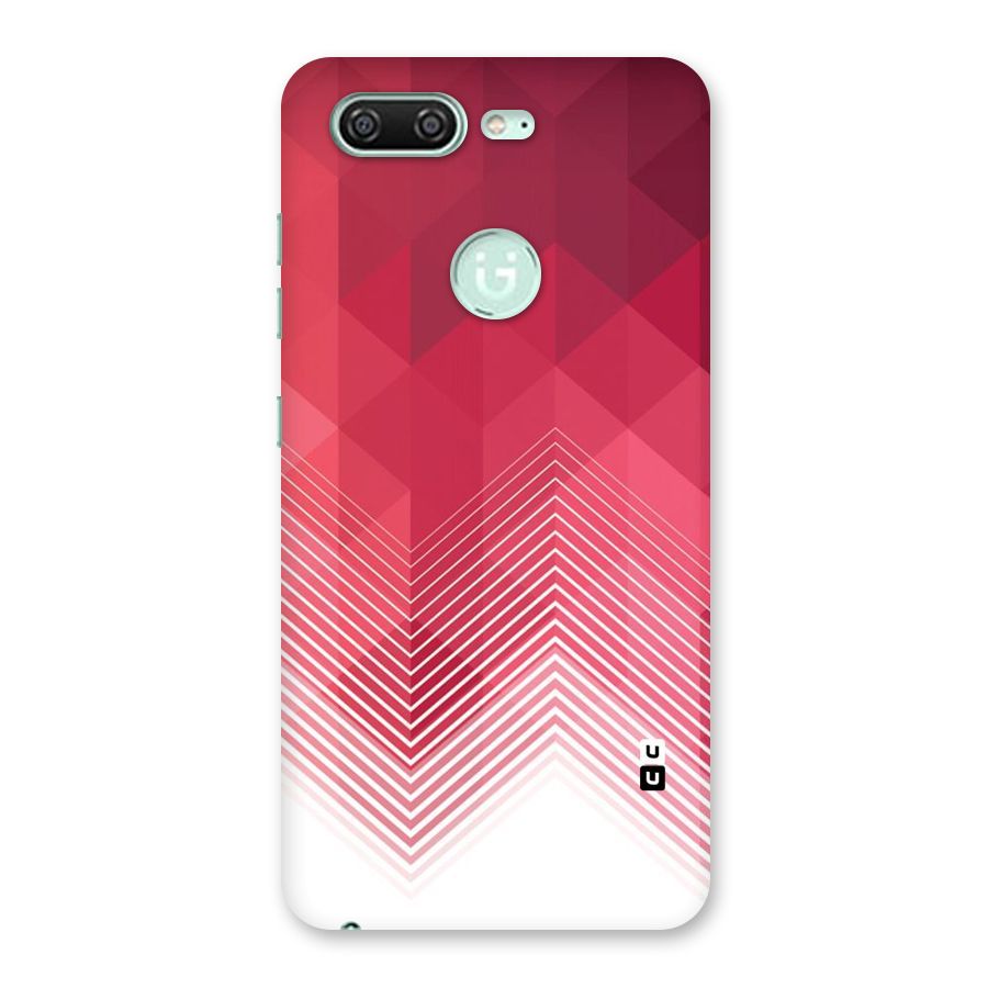 Red Chevron Abstract Back Case for Gionee S10