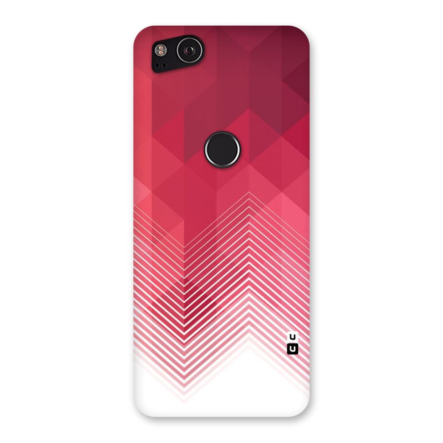 Red Chevron Abstract Back Case for Google Pixel 2