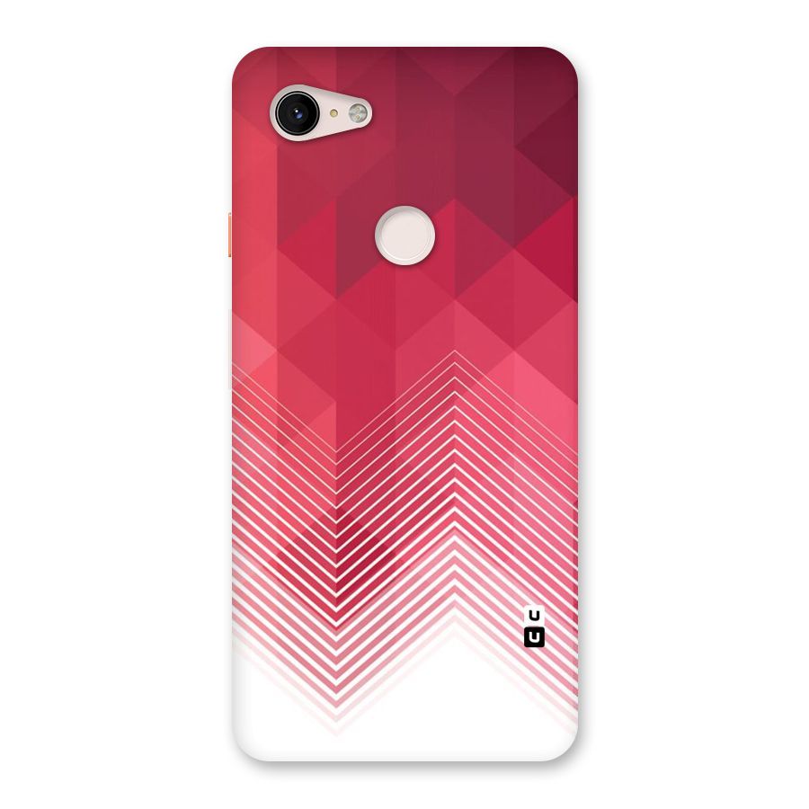 Red Chevron Abstract Back Case for Google Pixel 3 XL
