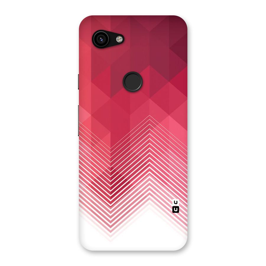 Red Chevron Abstract Back Case for Google Pixel 3a