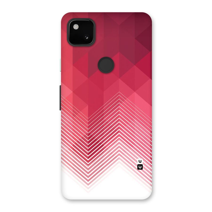 Red Chevron Abstract Back Case for Google Pixel 4a