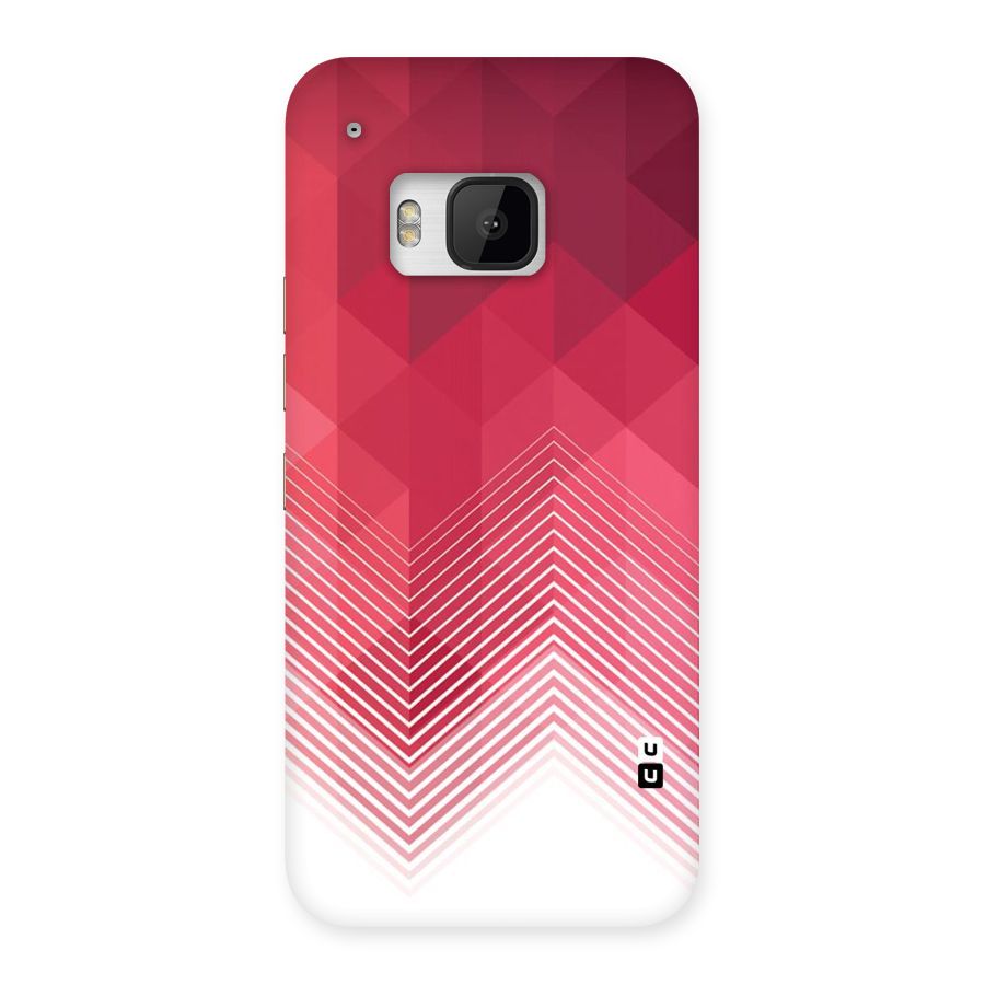 Red Chevron Abstract Back Case for HTC One M9