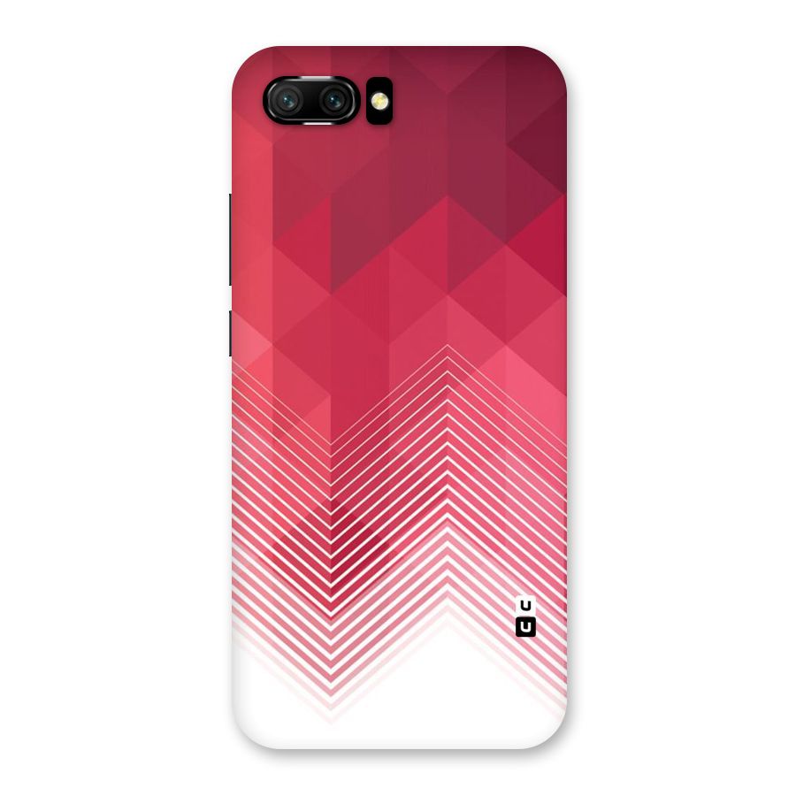 Red Chevron Abstract Back Case for Honor 10