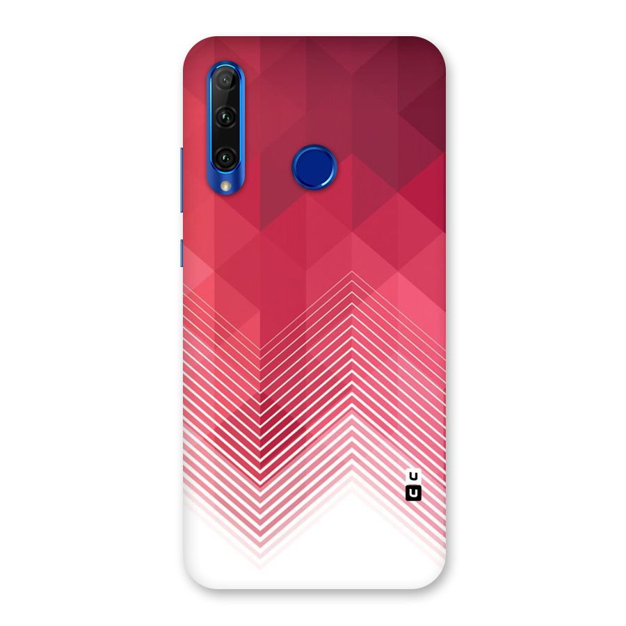 Red Chevron Abstract Back Case for Honor 20i