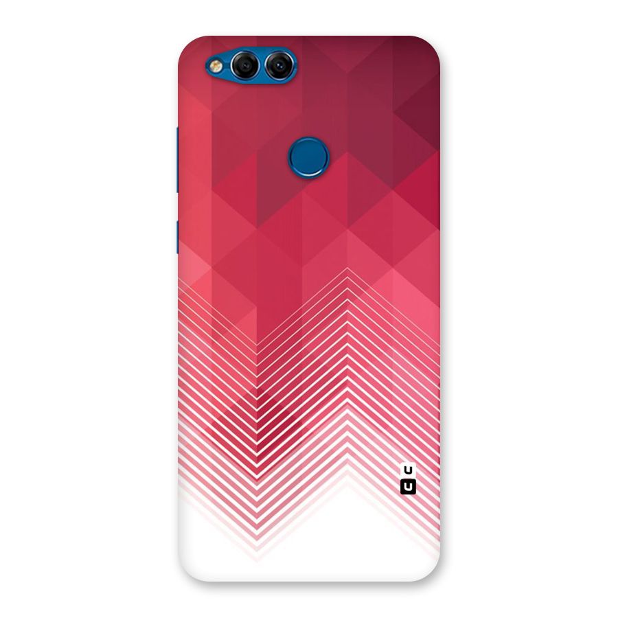 Red Chevron Abstract Back Case for Honor 7X