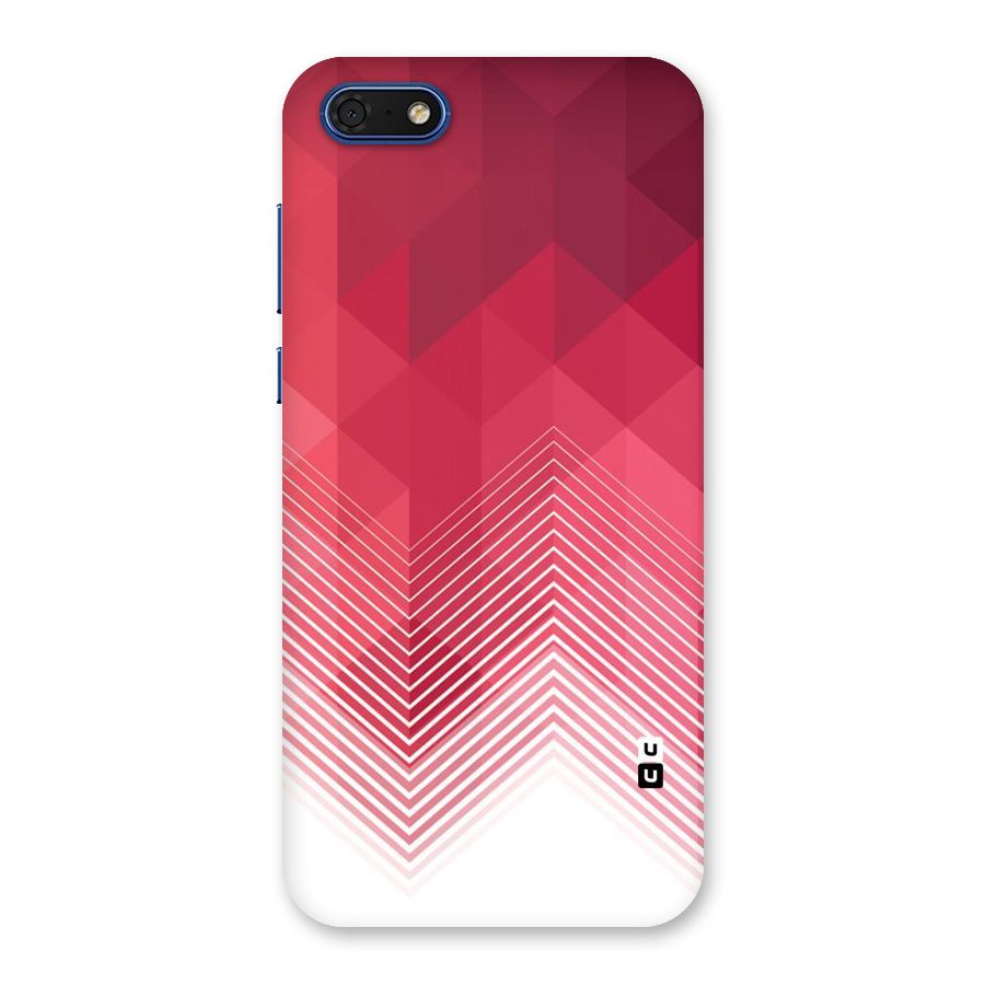 Red Chevron Abstract Back Case for Honor 7s
