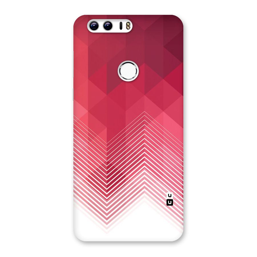 Red Chevron Abstract Back Case for Honor 8