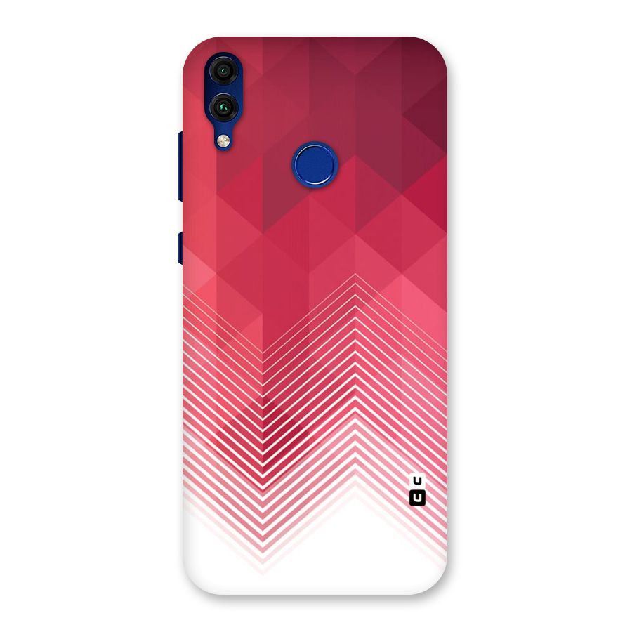 Red Chevron Abstract Back Case for Honor 8C