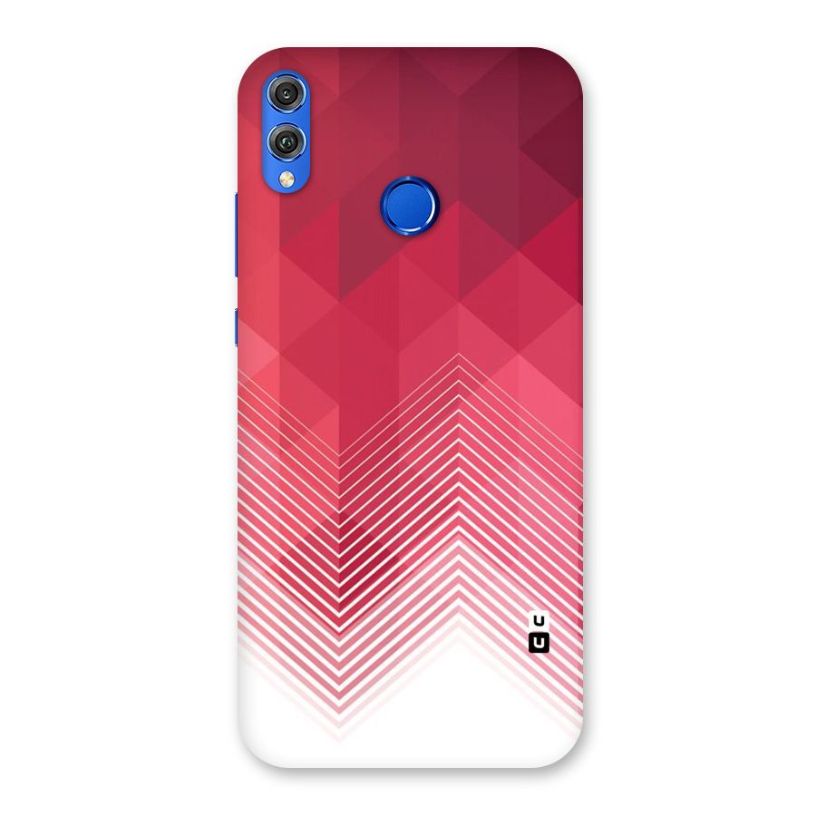 Red Chevron Abstract Back Case for Honor 8X
