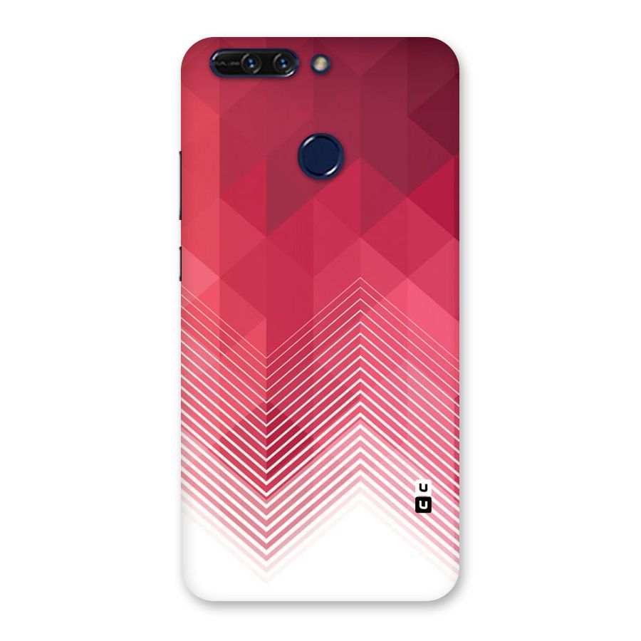 Red Chevron Abstract Back Case for Honor 8 Pro