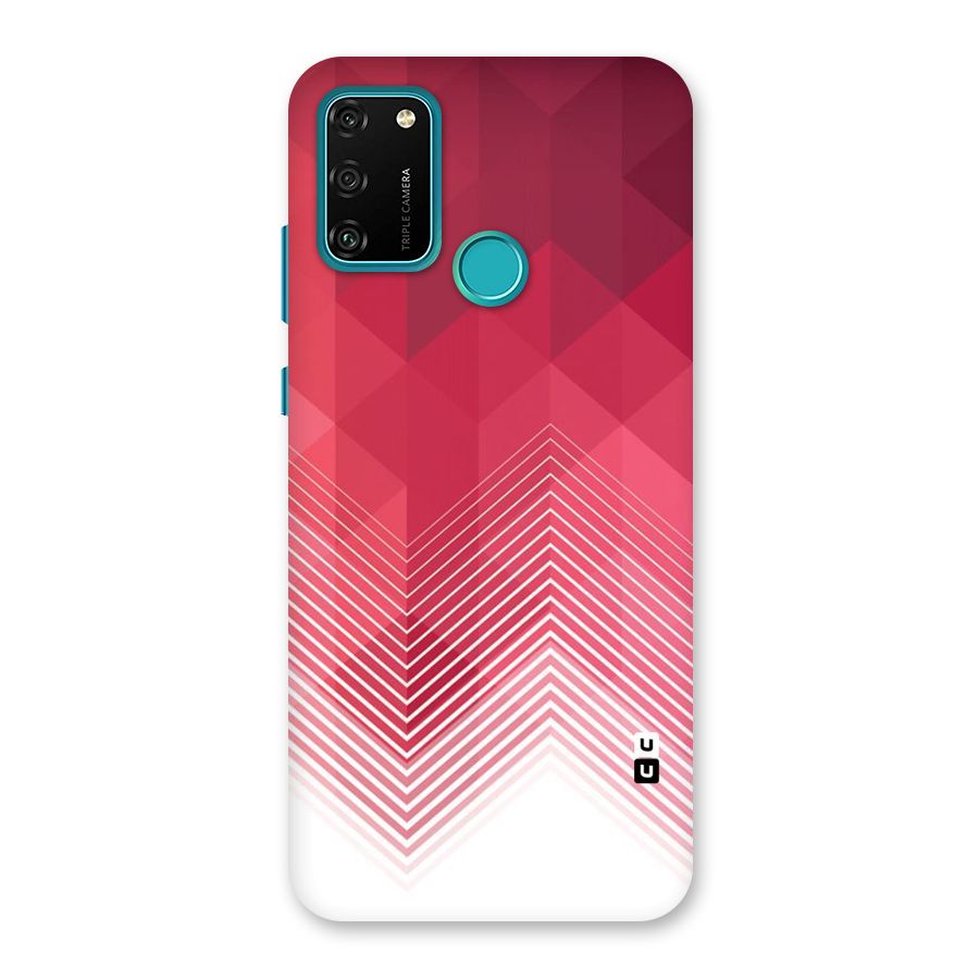 Red Chevron Abstract Back Case for Honor 9A