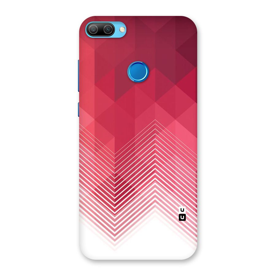 Red Chevron Abstract Back Case for Honor 9N