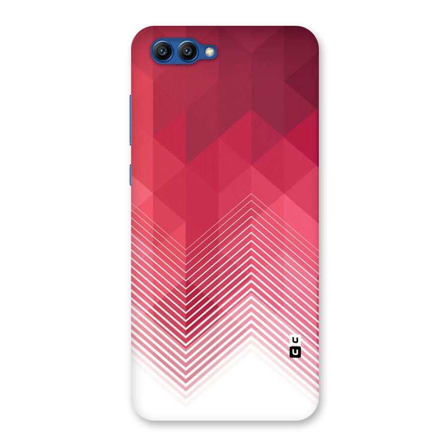 Red Chevron Abstract Back Case for Honor View 10