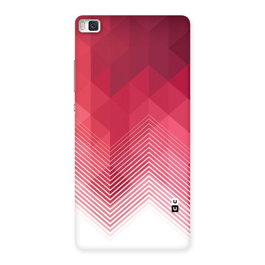 Red Chevron Abstract Back Case for Huawei P8