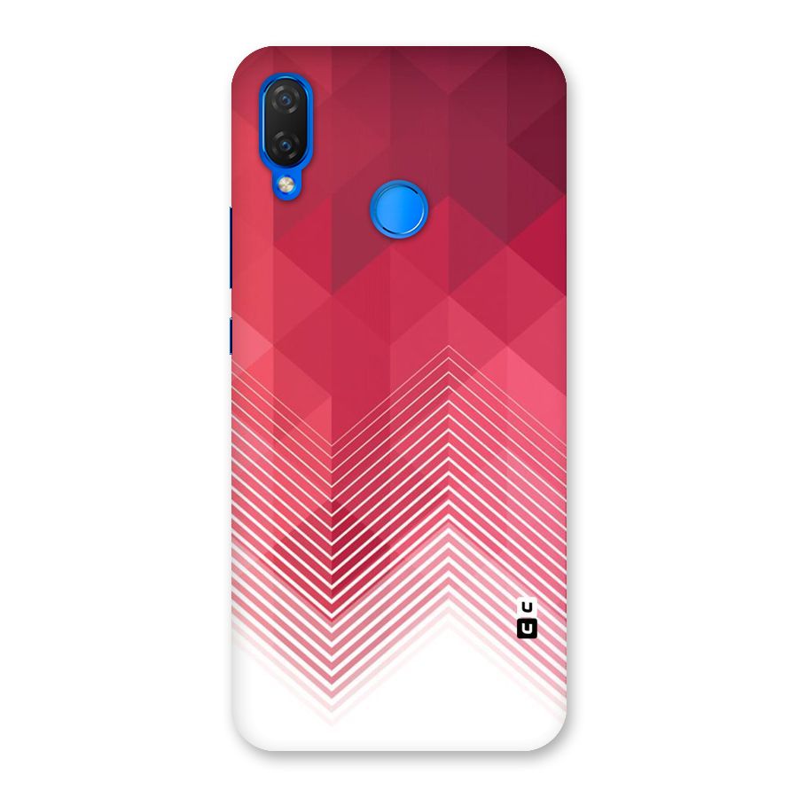 Red Chevron Abstract Back Case for Huawei P Smart+