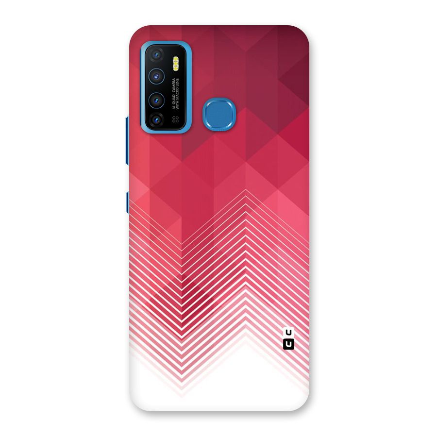 Red Chevron Abstract Back Case for Infinix Hot 9