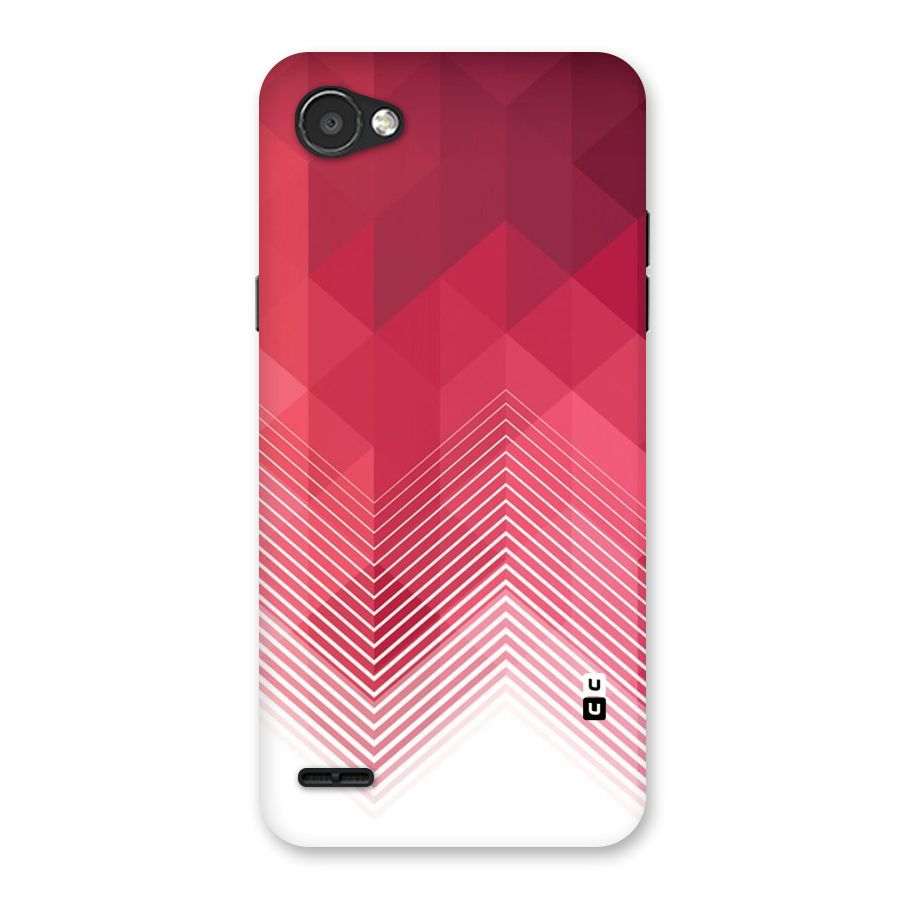 Red Chevron Abstract Back Case for LG Q6