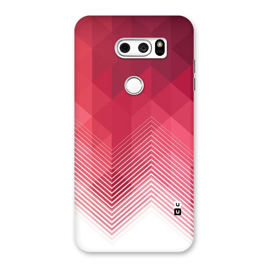 Red Chevron Abstract Back Case for LG V30