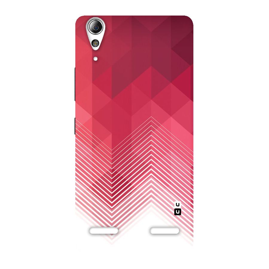Red Chevron Abstract Back Case for Lenovo A6000 Plus