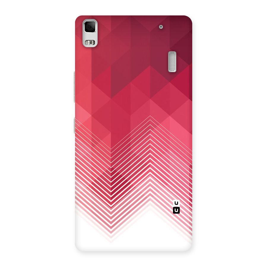 Red Chevron Abstract Back Case for Lenovo A7000