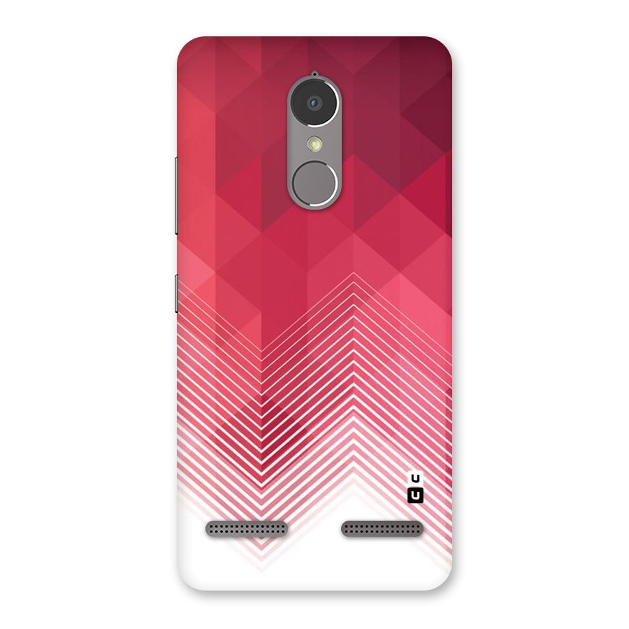 Red Chevron Abstract Back Case for Lenovo K6