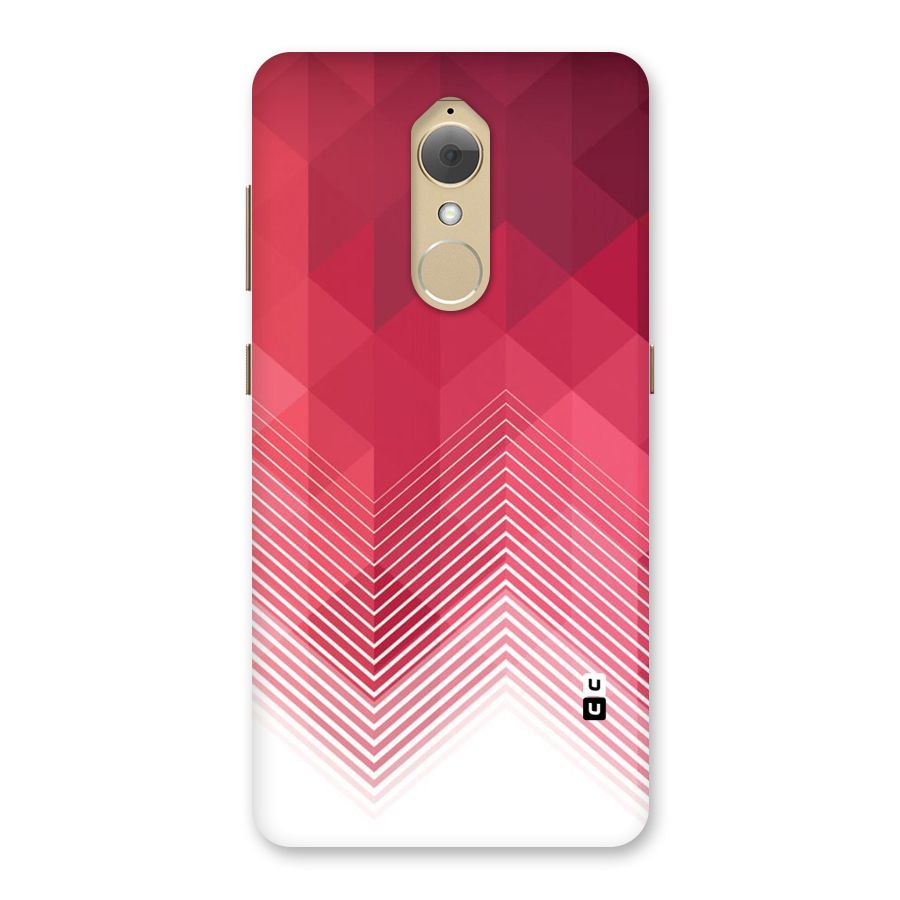 Red Chevron Abstract Back Case for Lenovo K8