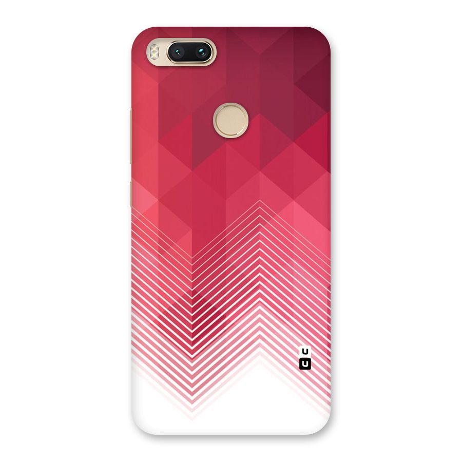 Red Chevron Abstract Back Case for Mi A1