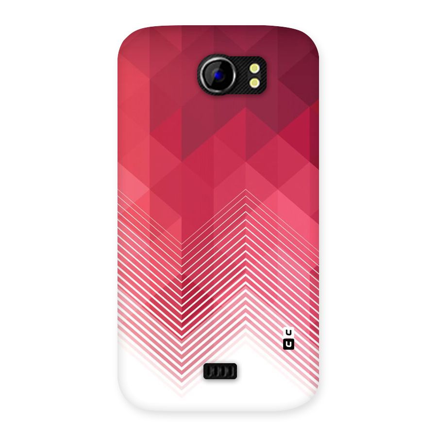 Red Chevron Abstract Back Case for Micromax Canvas 2 A110
