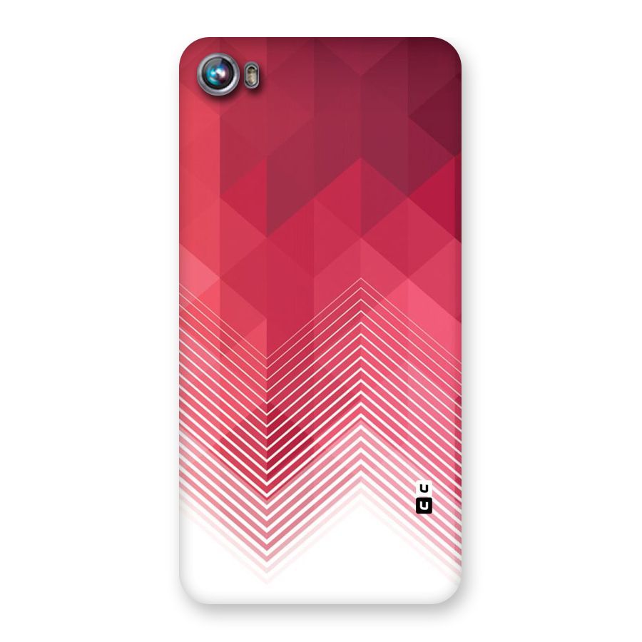 Red Chevron Abstract Back Case for Micromax Canvas Fire 4 A107