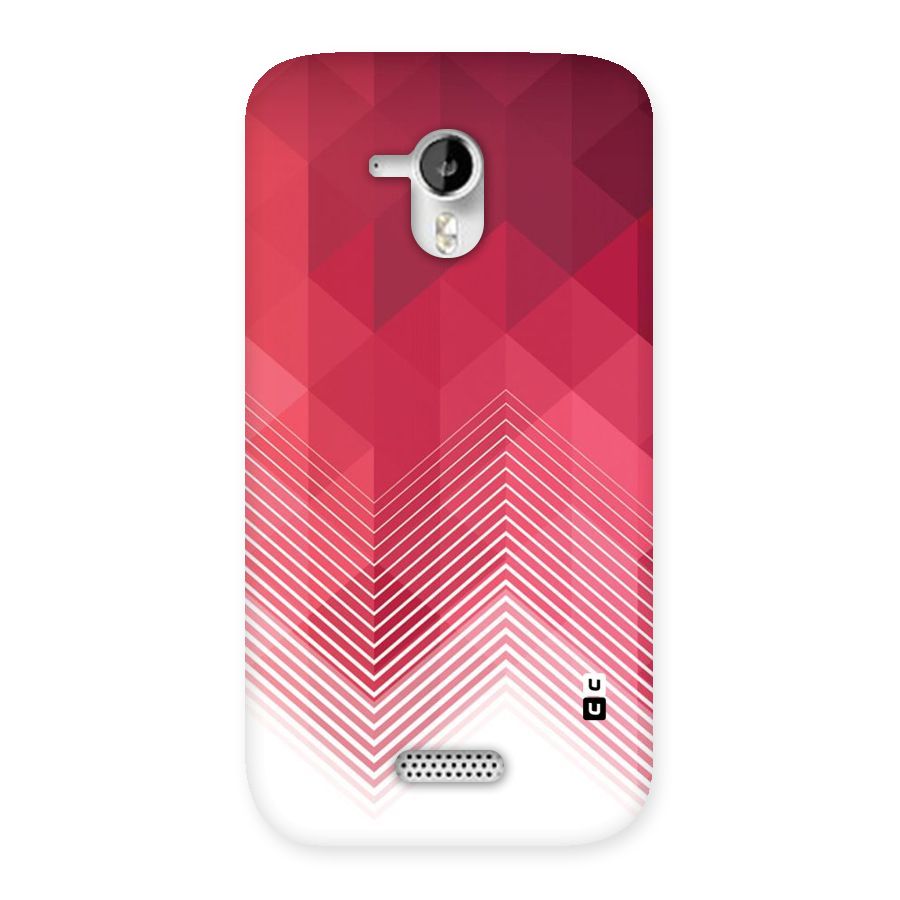 Red Chevron Abstract Back Case for Micromax Canvas HD A116