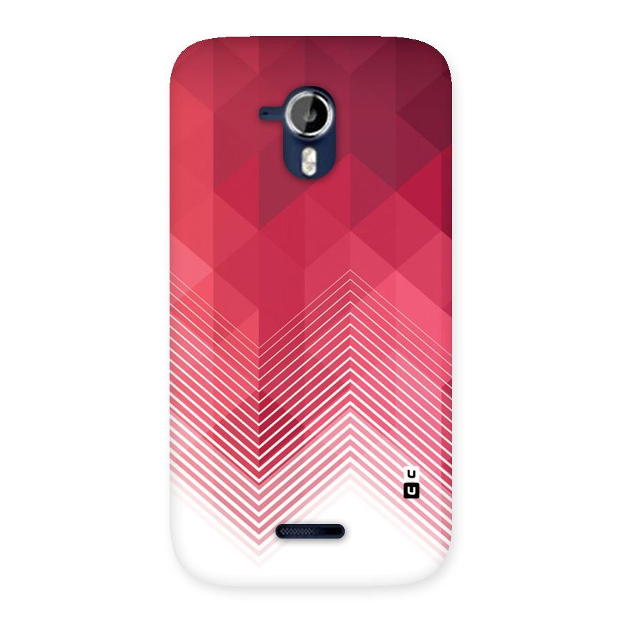 Red Chevron Abstract Back Case for Micromax Canvas Magnus A117