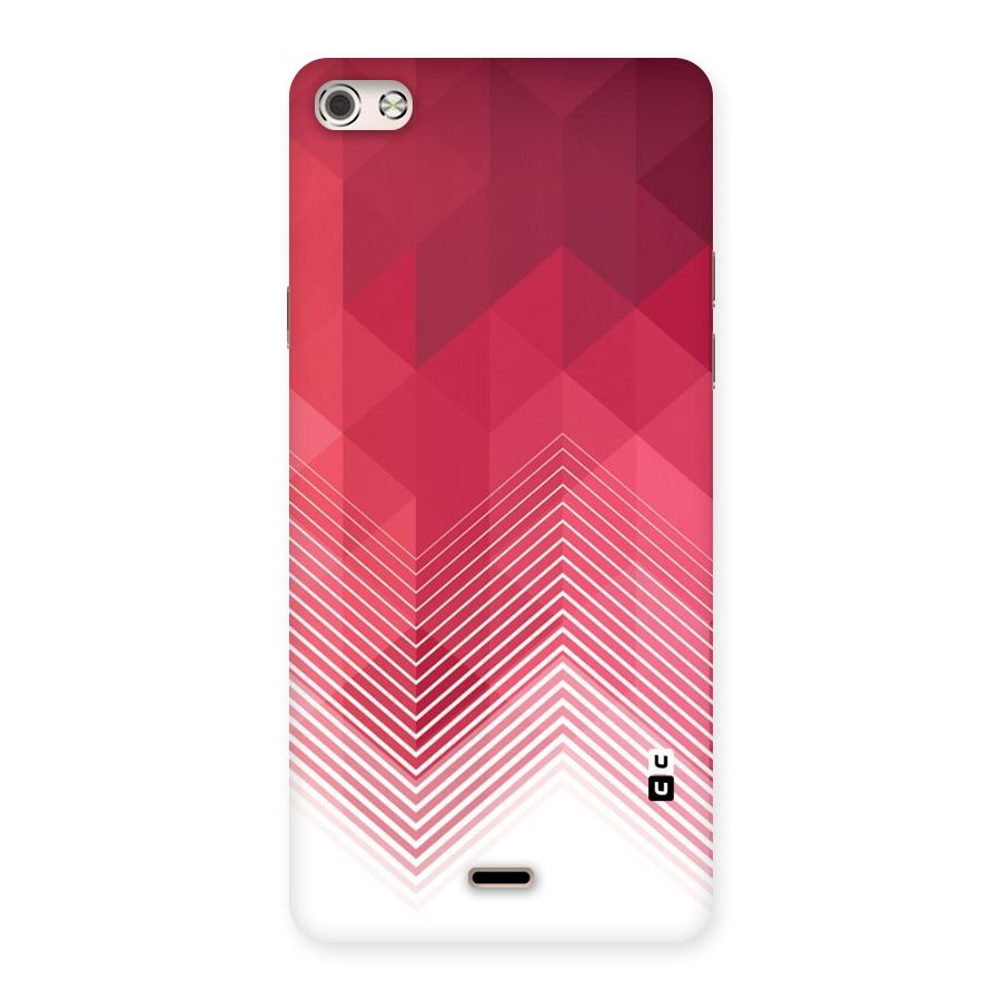 Red Chevron Abstract Back Case for Micromax Canvas Silver 5
