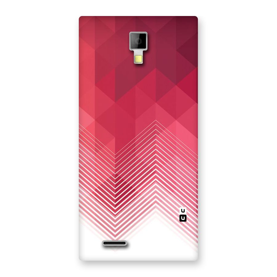 Red Chevron Abstract Back Case for Micromax Canvas Xpress A99