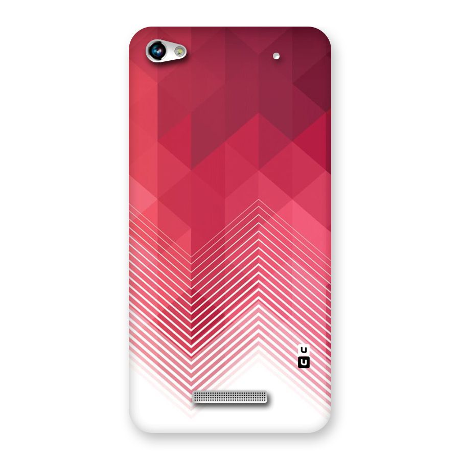 Red Chevron Abstract Back Case for Micromax Hue 2