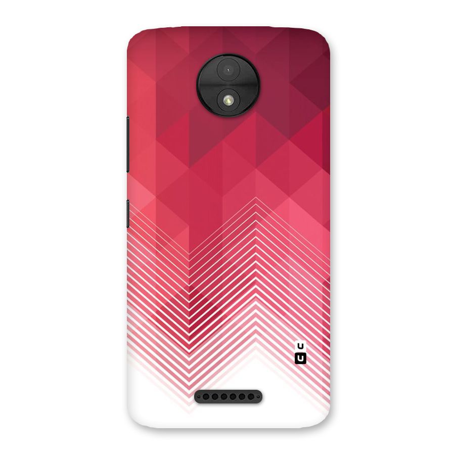 Red Chevron Abstract Back Case for Moto C