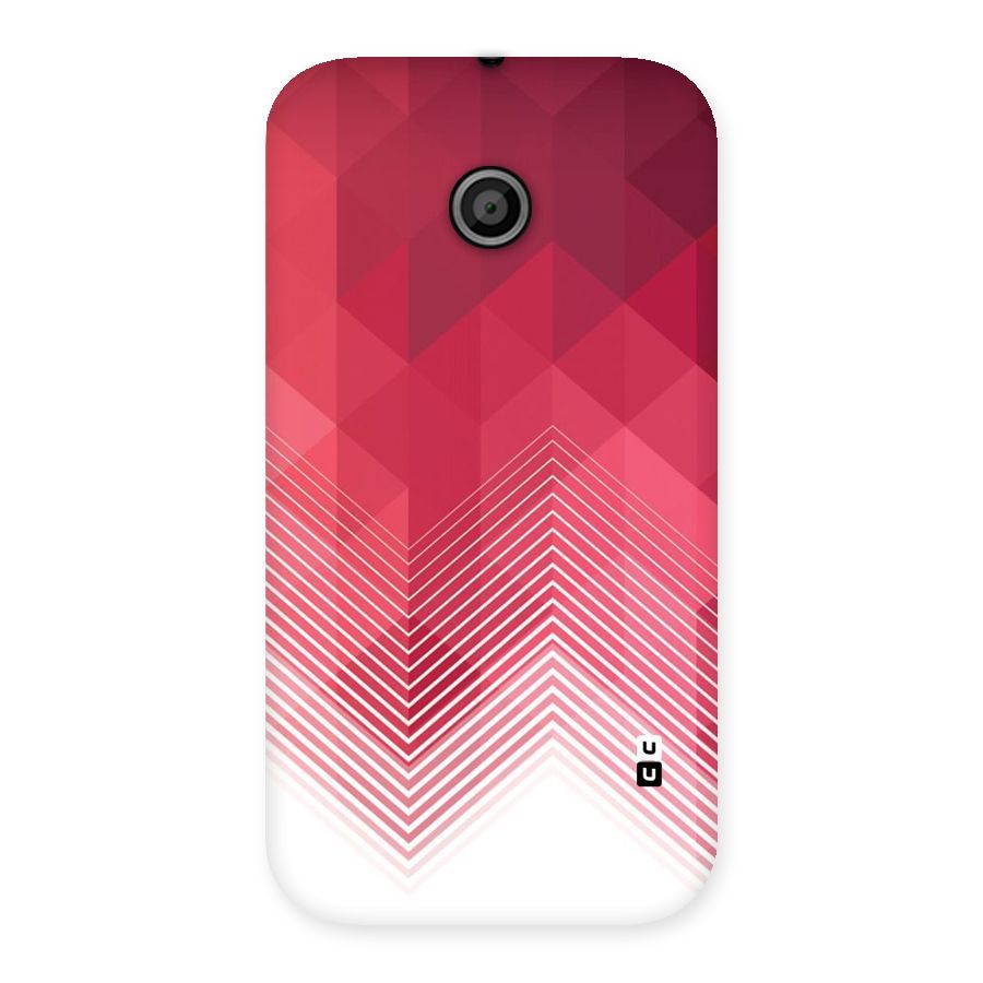 Red Chevron Abstract Back Case for Moto E