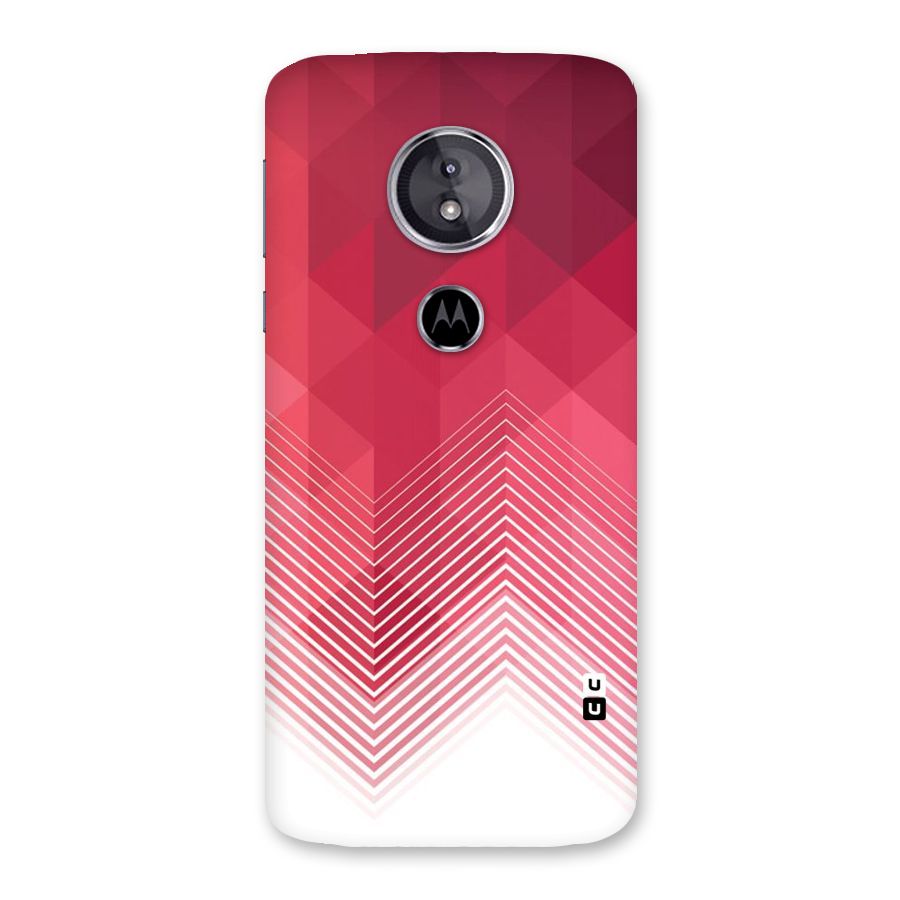 Red Chevron Abstract Back Case for Moto E5