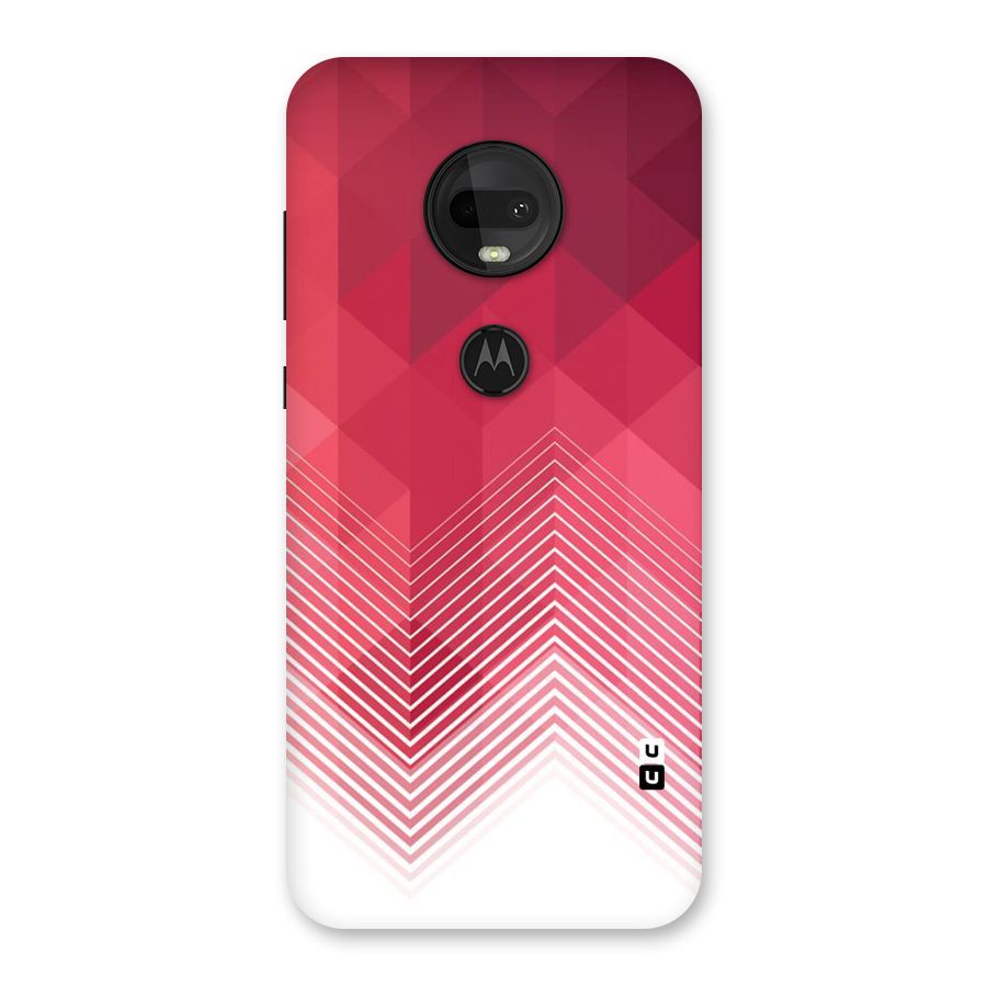 Red Chevron Abstract Back Case for Moto G7