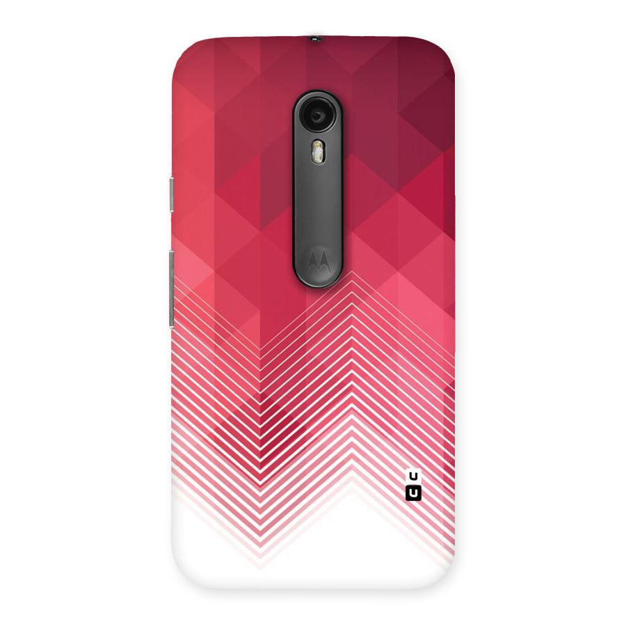 Red Chevron Abstract Back Case for Moto G Turbo