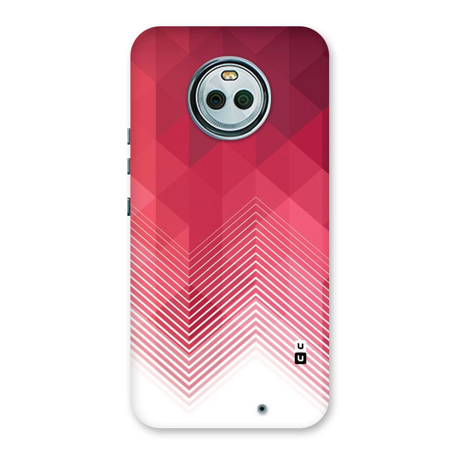Red Chevron Abstract Back Case for Moto X4