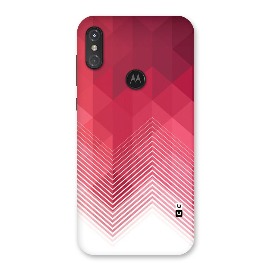 Red Chevron Abstract Back Case for Motorola One Power