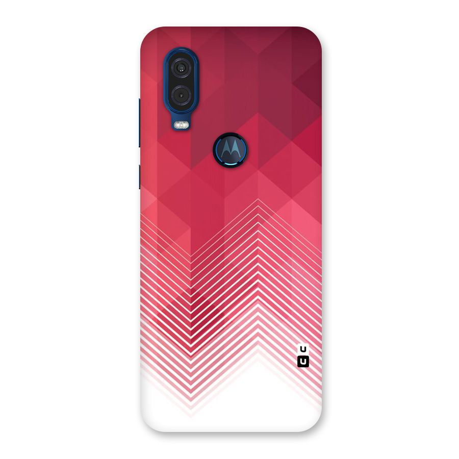 Red Chevron Abstract Back Case for Motorola One Vision