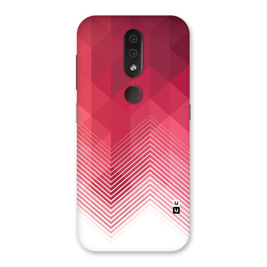 Red Chevron Abstract Back Case for Nokia 4.2