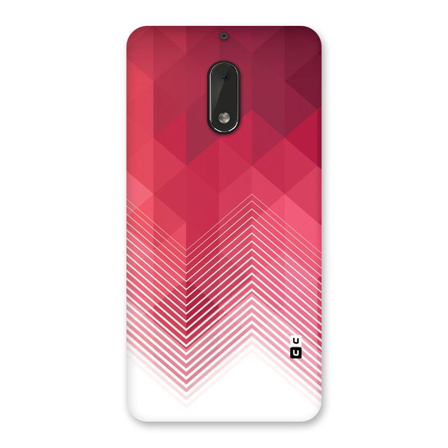 Red Chevron Abstract Back Case for Nokia 6