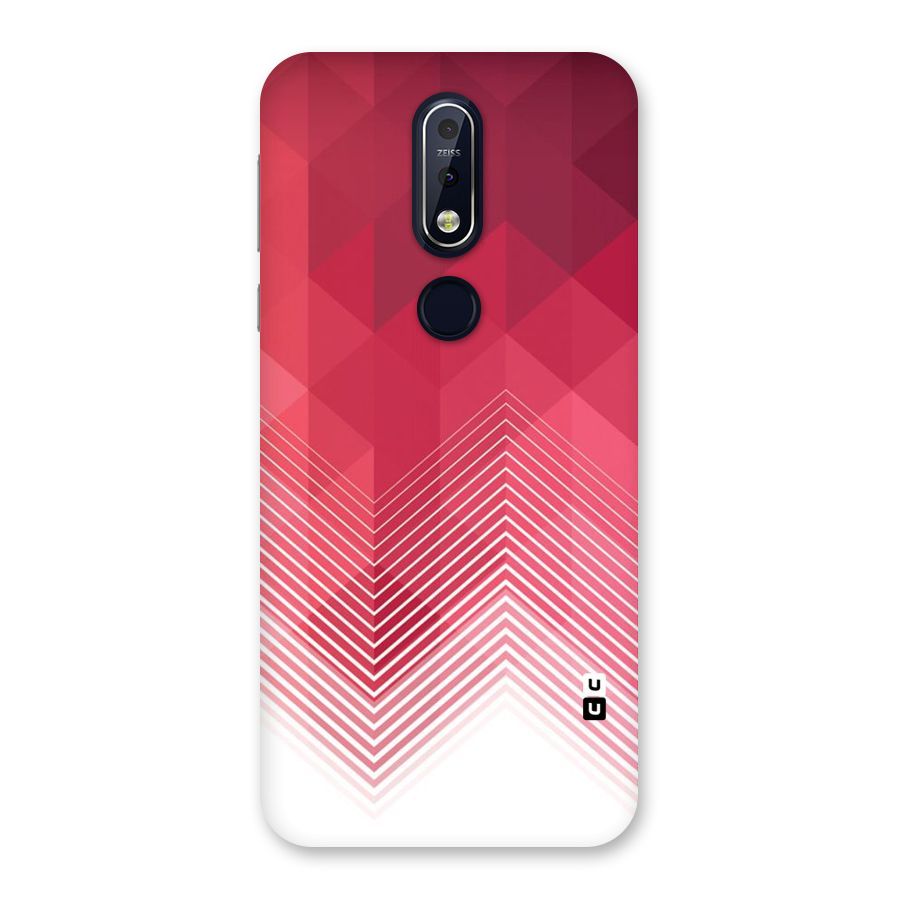 Red Chevron Abstract Back Case for Nokia 7.1