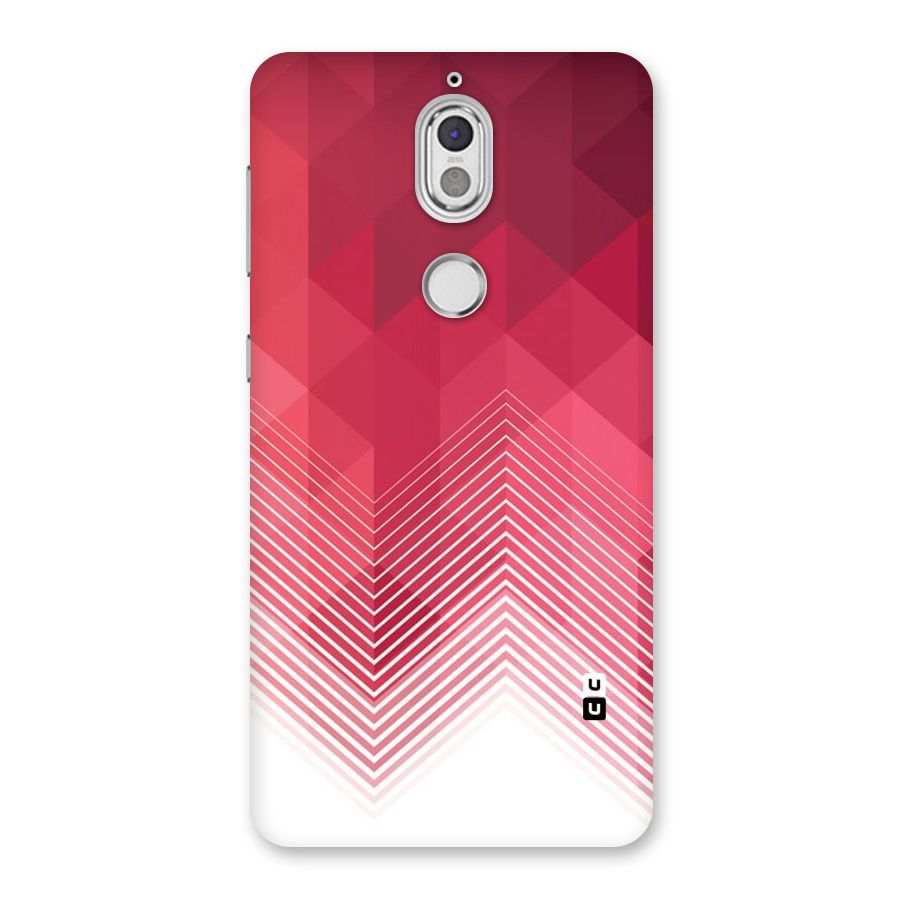 Red Chevron Abstract Back Case for Nokia 7