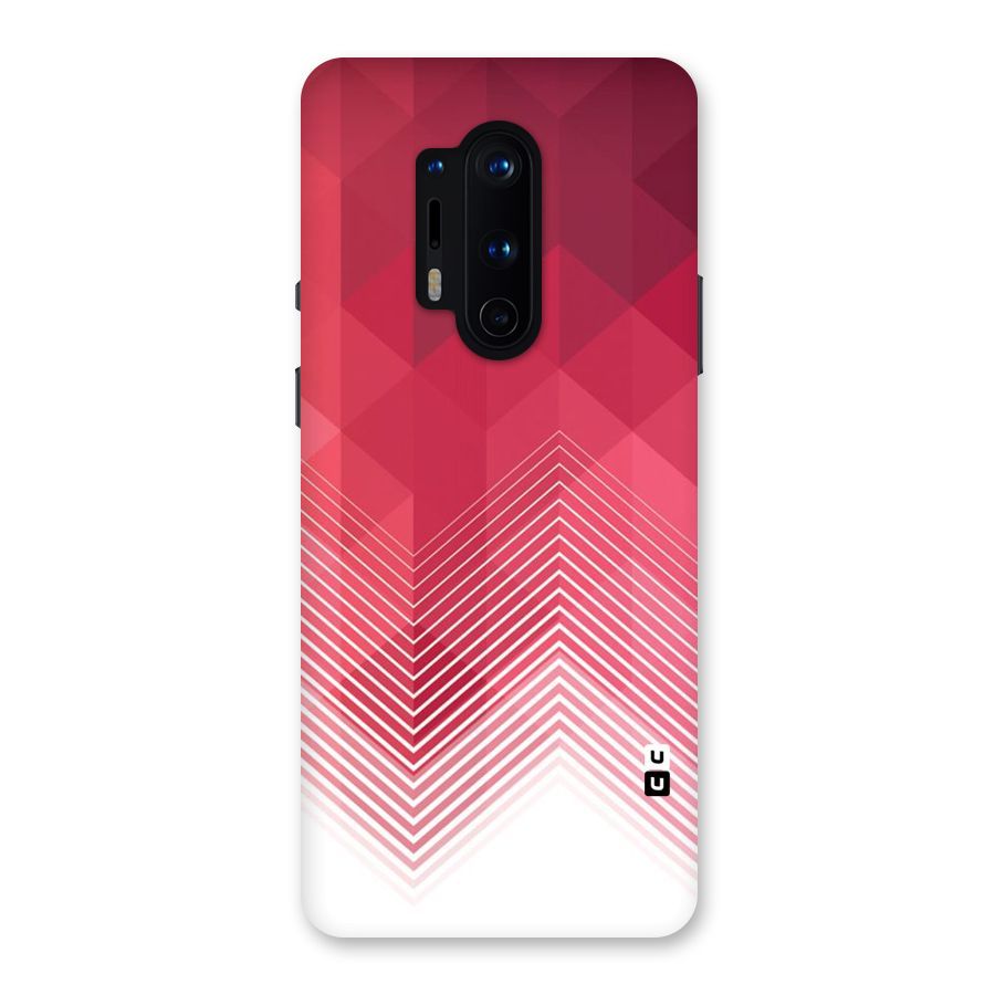 Red Chevron Abstract Back Case for OnePlus 8 Pro