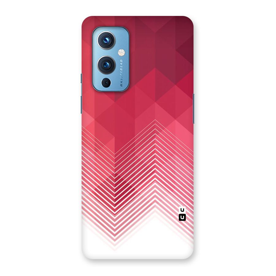 Red Chevron Abstract Back Case for OnePlus 9